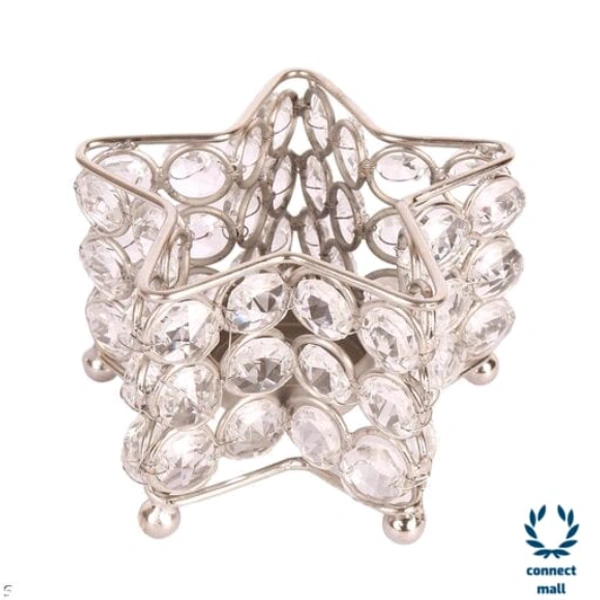 Star Shape Tealight Candle Holder for Home Decor - Metal, pack of1